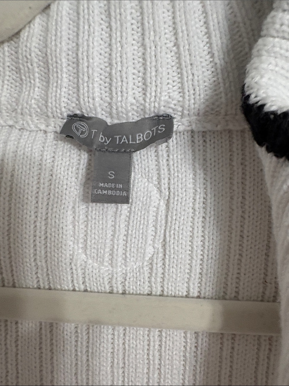 Talbots white Ribbed Full-Zip Cardigan - Picture 2 of 4